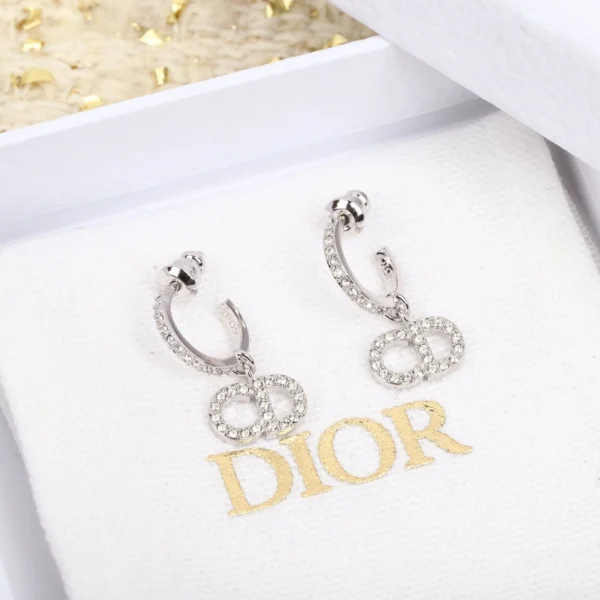 Clair D Lune Earrings - Silver Metal and Crystals | GodJewel