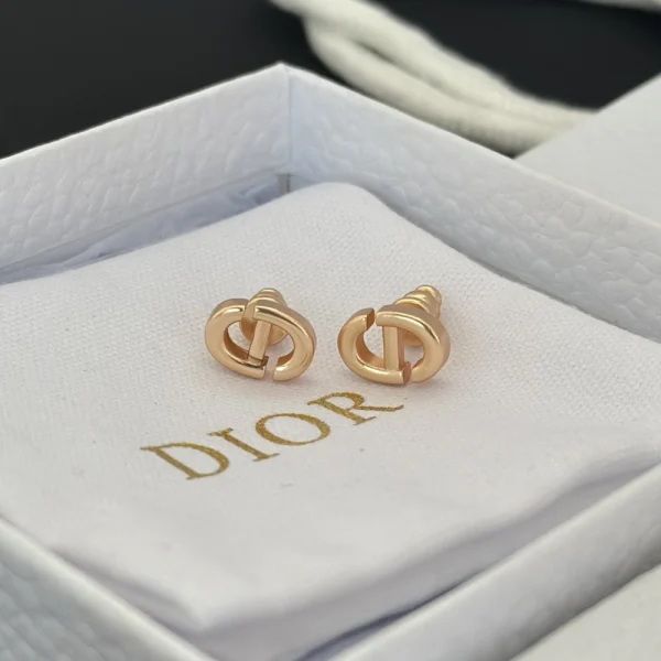 Dior CD Navy Stud Earrings design - GodJewel