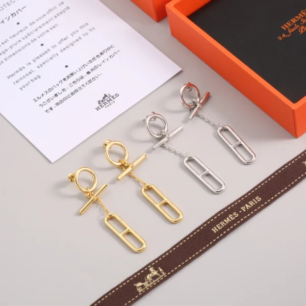 Hermes Women Gold Earrings – Hermes Jewelry | GodJewel