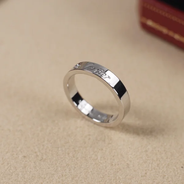 C de Cartier wedding band ring – Elegant white gold luxury wedding ring by GodJewel