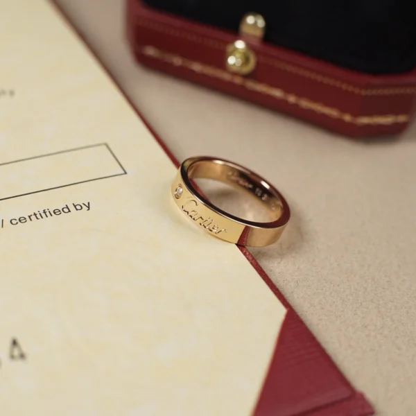 C de Cartier wedding band ring – Sophisticated rose gold luxury wedding jewelry by GodJewel