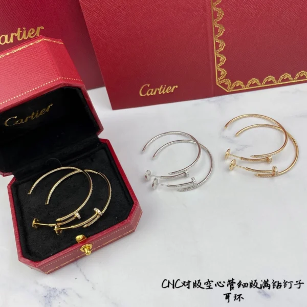Cartier Juste un Clou Hoop Earrings | Perfect Luxury Jewelry at GodJewel
