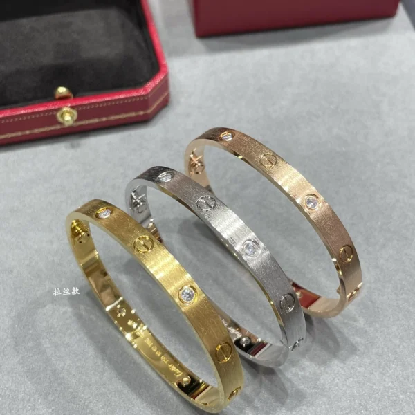 Cartier LOVE bracelet 4 diamonds | Designer Style at GodJewel