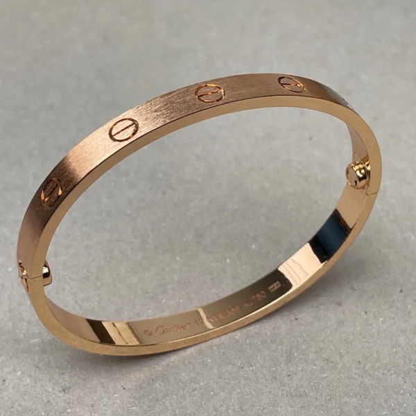 Cartier LOVE bracelet classic model with brushed finish – Iconic luxury jewelry piece
