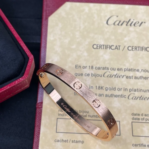 Cartier LOVE bracelet classic model with brushed finish – Iconic luxury jewelry piece