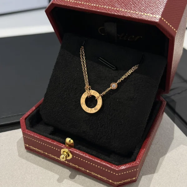 Cartier LOVE necklace 2 diamonds – Inspired Design | GodJewel