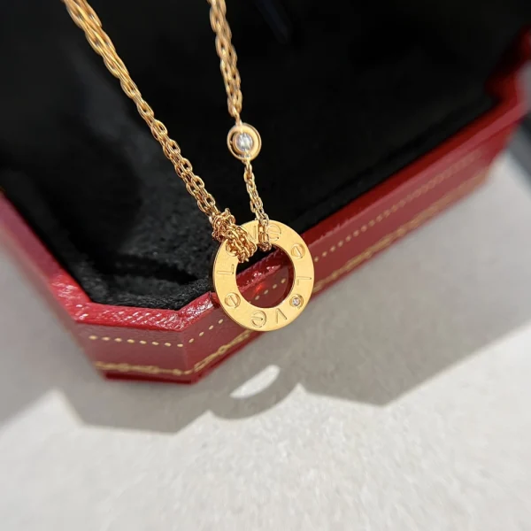 Cartier LOVE necklace 2 diamonds – Inspired Design | GodJewel