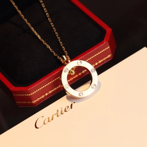 Cartier LOVE necklace 3 diamonds – Inspired Design | GodJewel
