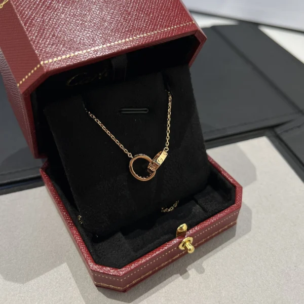 Cartier LOVE necklace half-paved – Inspired Design | GodJewel