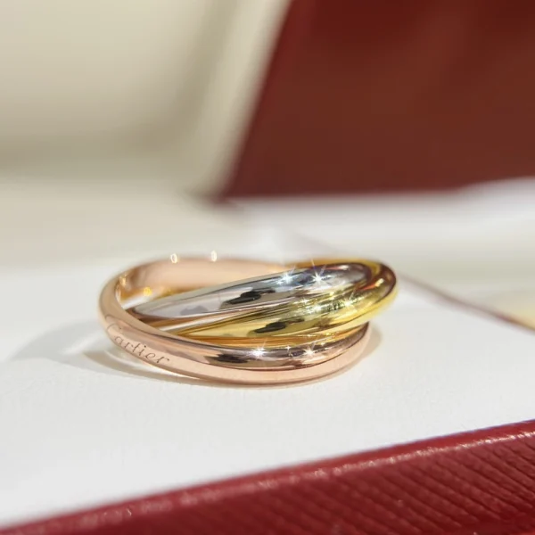 Cartier Trinity ring – Timeless luxury ring in white, yellow, and pink gold by GodJewel