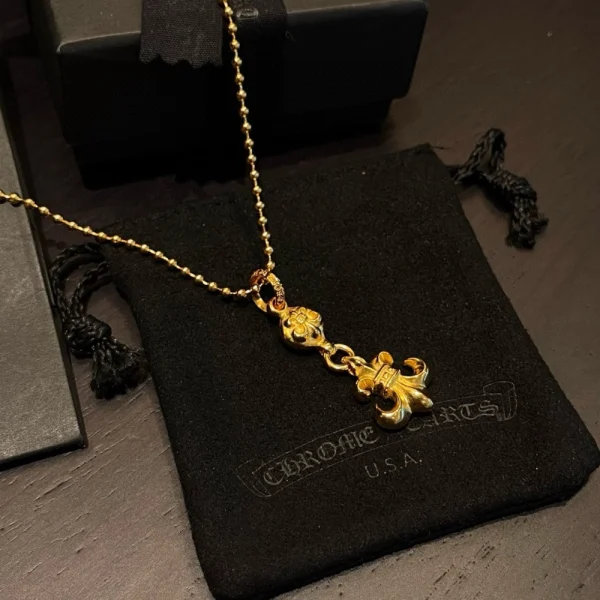 Chrome Hearts BS Fleur One Ball charm in sterling silver with detailed fleur-de-lis design.