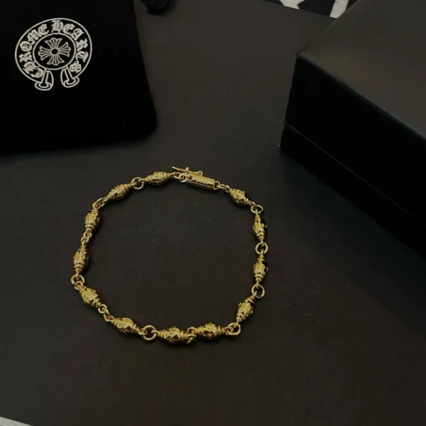 Chrome Hearts-inspired chain necklace with detailed silver links and luxury streetwear design.