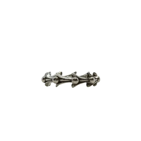 Chrome Hearts Cross Tail ring in sterling silver with bold gothic cross and tail-inspired design.