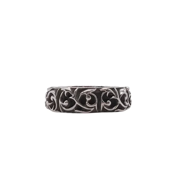 Chrome Hearts Eternity Vine ring in sterling silver featuring continuous vine motif and gothic detailing.