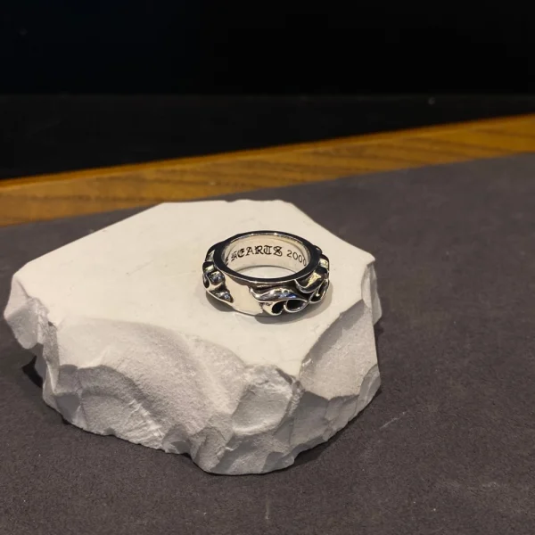 Chrome Hearts Eternity Vine ring in sterling silver featuring intricate vine-inspired gothic design.