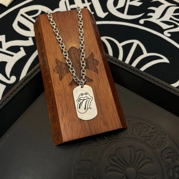 Chrome Hearts silver chains necklace with bold gothic links and premium handcrafted design.