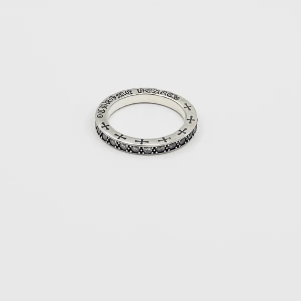 Chrome Hearts silver ring design featuring bold gothic motifs and detailed handcrafted styling.