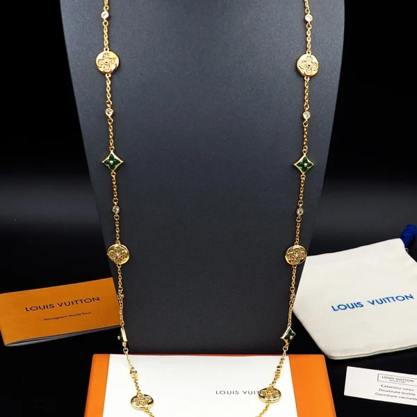 Louis Vuitton Color Blossom BB Multi-Pattern Long Necklace replica – Elegant long necklace with multicolor LV flower motifs by GodJewel