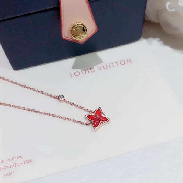 Louis Vuitton Color Blossom BB Star Pendant Necklace replica – Delicate LV-inspired star charm necklace with colorful enamel by GodJewel