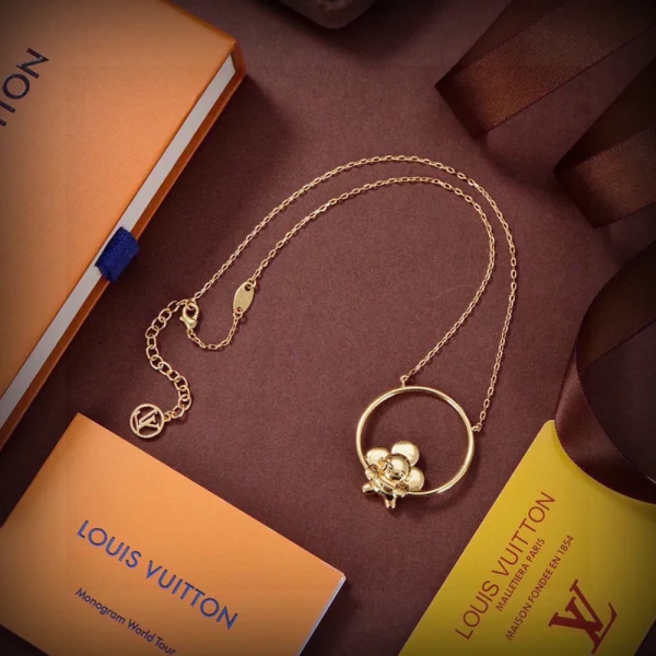 Gold Vivienne Swing Necklace replica – Playful and elegant Louis Vuitton-inspired gold necklace by GodJewel