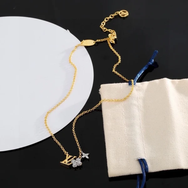 Louis Vuitton LV Necklace replica – Classic LV logo necklace with luxurious finish by GodJewel