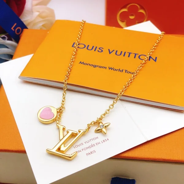 LV Necklace Design replica – Stylish Louis Vuitton-inspired necklace with signature design by GodJewel