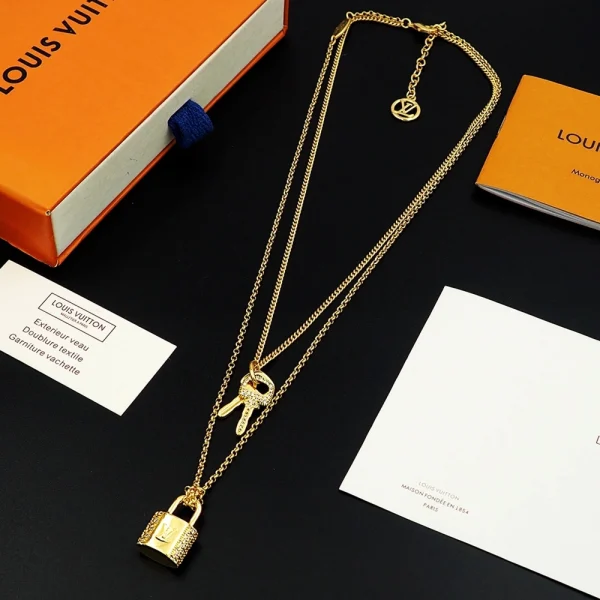 LV Padlock Necklace replica – Iconic Louis Vuitton-inspired padlock pendant necklace by GodJewel
