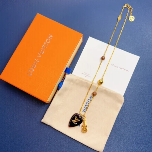 LV Picks Pendant Necklace replica – Bold Louis Vuitton-inspired pendant necklace with edgy charm design by GodJewel