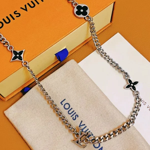 LV Spike Charms Necklace replica – Bold Louis Vuitton-inspired necklace with edgy spike charm details by GodJewel