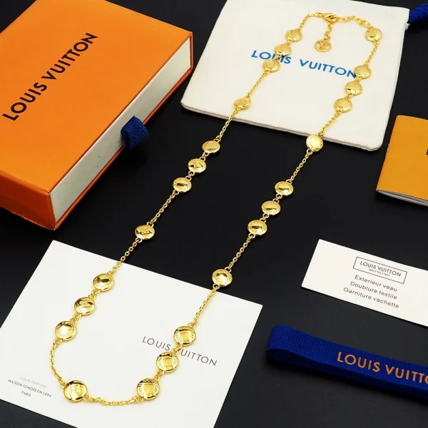 Louis Vuitton LV Studs Sautoir Necklace replica – Elegant long necklace with signature LV studs by GodJewel