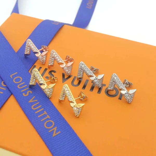 LV Volt Upside Down Stud Earrings replica – Bold and contemporary Louis Vuitton-inspired studs by GodJewel