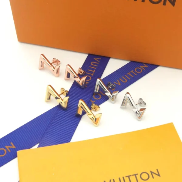 LV Volt Upside Down Stud replica – Luxury statement stud inspired by Louis Vuitton, crafted with bold elegance by GodJewel