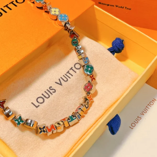 Monogram Party Necklace replica – Colorful LV-inspired statement piece by GodJewel