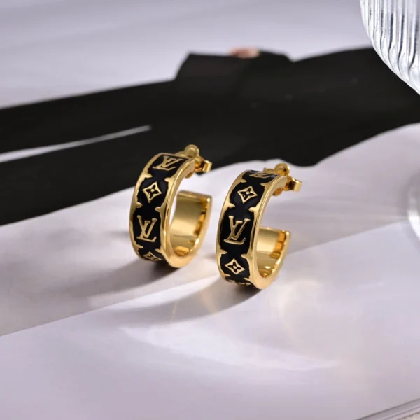 Louis Vuitton Nanogram Enamel Earrings – Luxury Replica Jewerly | GodJewel