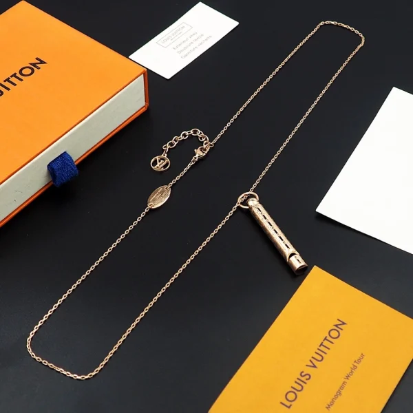 Pendant Chain LV Whistle Necklace replica – Unique Louis Vuitton-inspired whistle pendant necklace by GodJewel