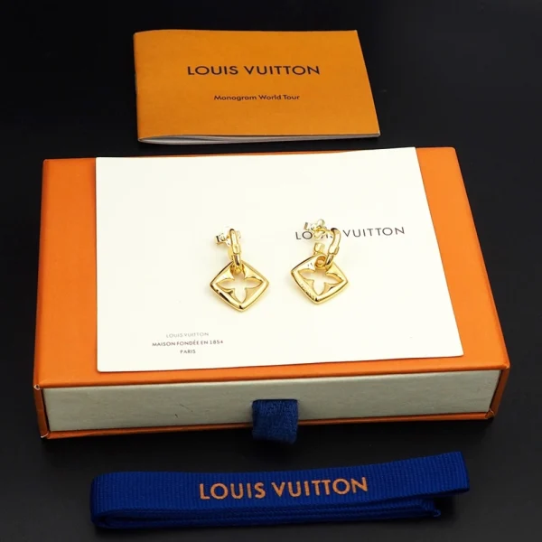 Louis Vuitton Puffygram Gold Earrings – LV-ER48