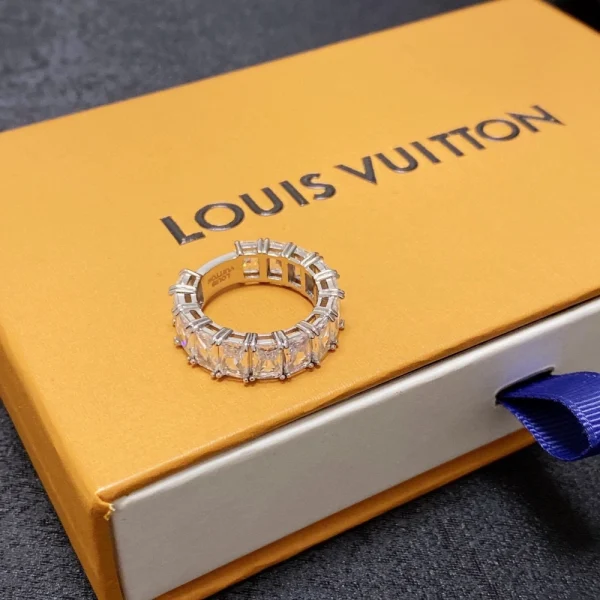 Louis Vuitton S00 Crystals Ring – Sparkling luxury LV-inspired jewelry by GodJewel
