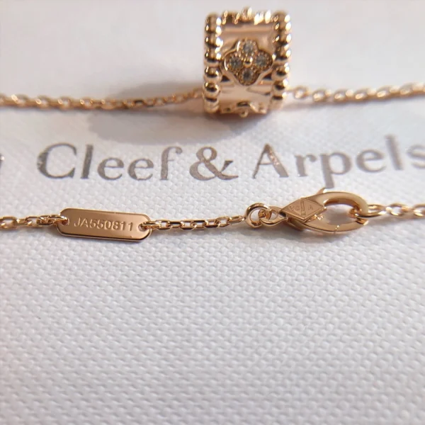 Perlée clovers pendant necklace – Elegant beaded clover luxury jewelry inspired by Van Cleef, available at GodJewel