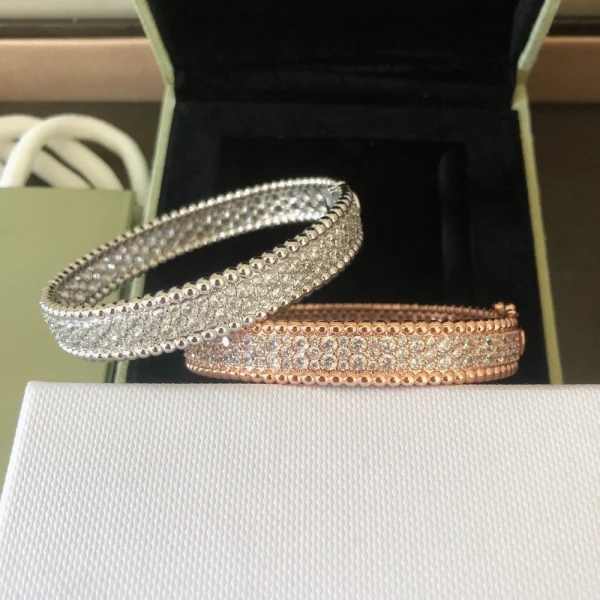 Van Cleef Perlée diamonds bracelet | Luxury Jewelry at GodJewel