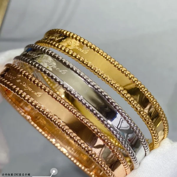 Perlée Signature bracelet – Iconic beaded-edge bangle by Van Cleef & Arpels, luxury jewelry at GodJewel