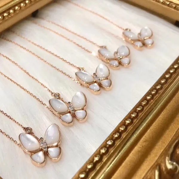 Van Cleef Two Butterfly pendant necklace | Jewelry at GodJewel