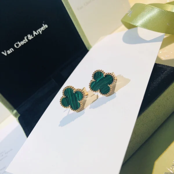 Van Cleef Vintage Alhambra earrings – Timeless clover-motif earrings in luxury finish, available at GodJewel