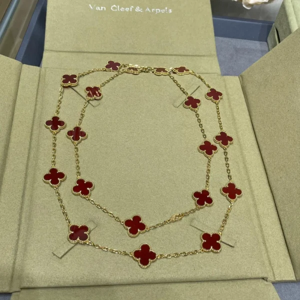 Van Cleef & Arpels Vintage Alhambra long necklace 20 motifs | Jewelry at GodJewel