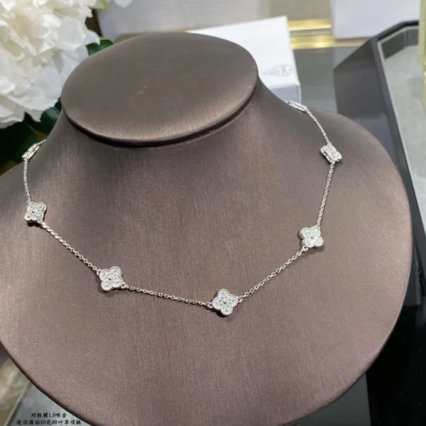 Van Cleef & Arpels Vintage Alhambra necklace with 10 motifs – Iconic clover design luxury jewelry by GodJewel