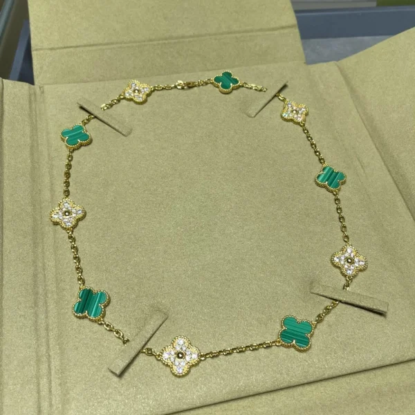Van Cleef Vintage Alhambra necklace 10 motifs – Elegant clover design luxury jewelry by GodJewel