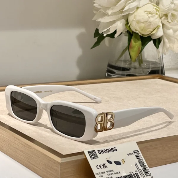 Balenciaga Dynasty rectangle sunglasses with bold frame and signature logo on temples