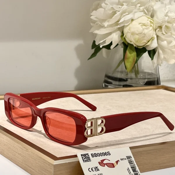 Luxury Balenciaga Dynasty sunglasses featuring sharp rectangle shape and sleek finish
