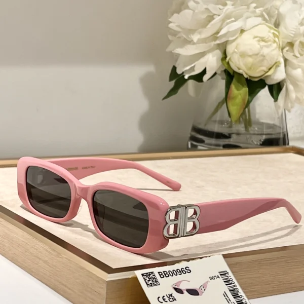 Statement Balenciaga sunglasses from the Dynasty collection with minimalist silhouette and fashion-forward edge