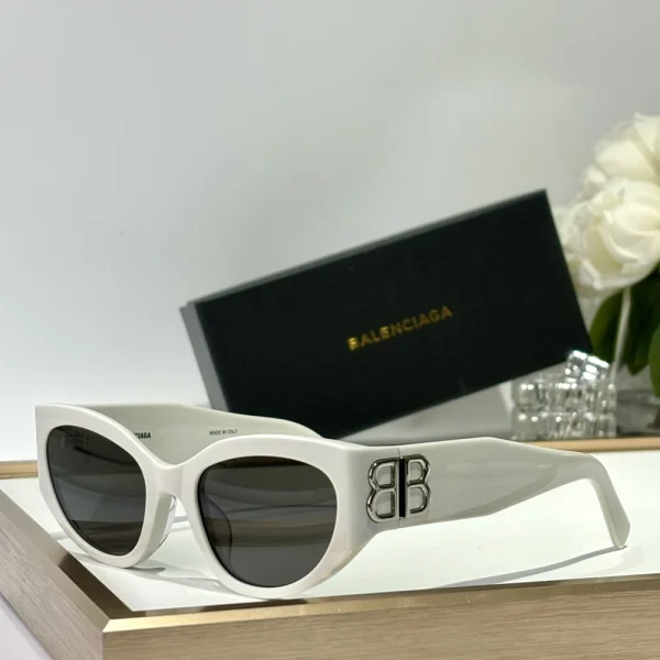High-fashion Balenciaga Bossy sunglasses in white – modern statement eyewear with maximalist edge