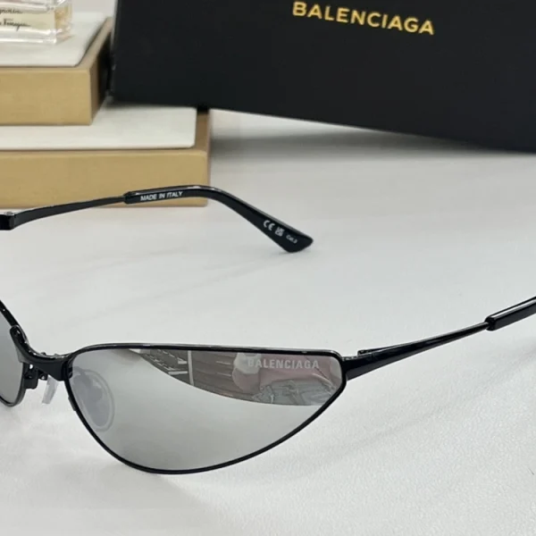 Luxury Balenciaga Razor Cat sunglasses featuring edgy silhouette and minimalist branding